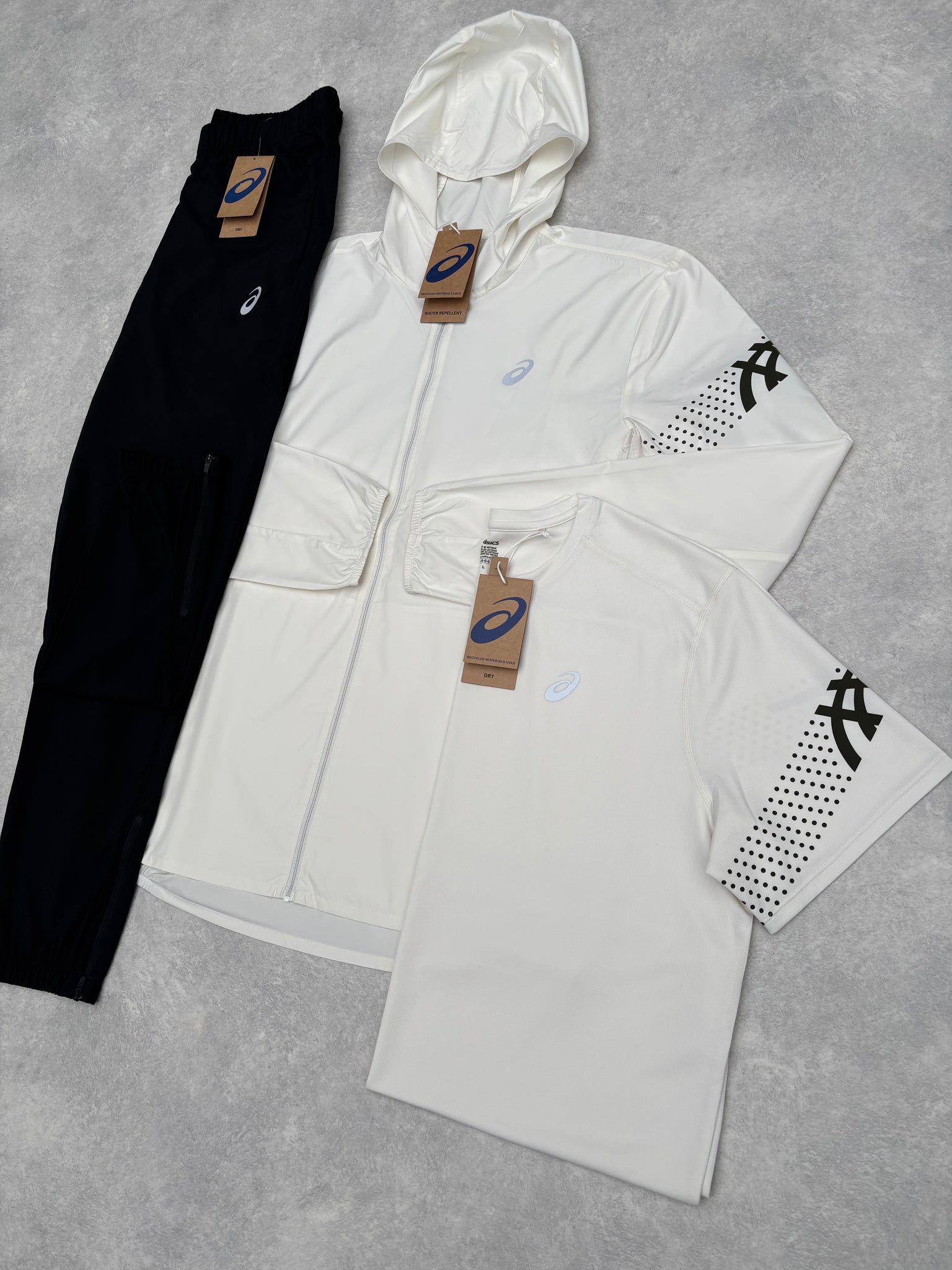 3-delige Asics Trainingspak Crème