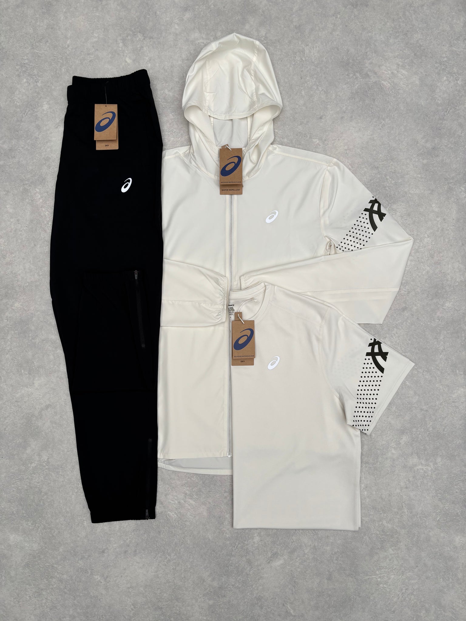 3-delige Asics Trainingspak Crème