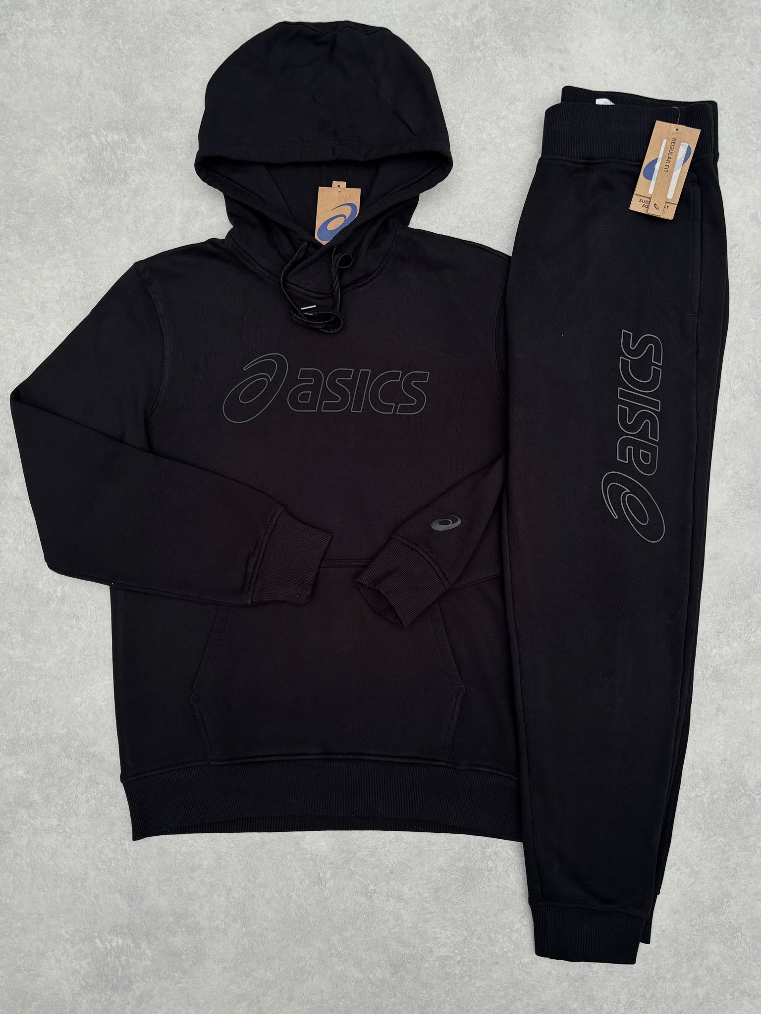 Asics Fleece Trainingspak zwart (hoodie)