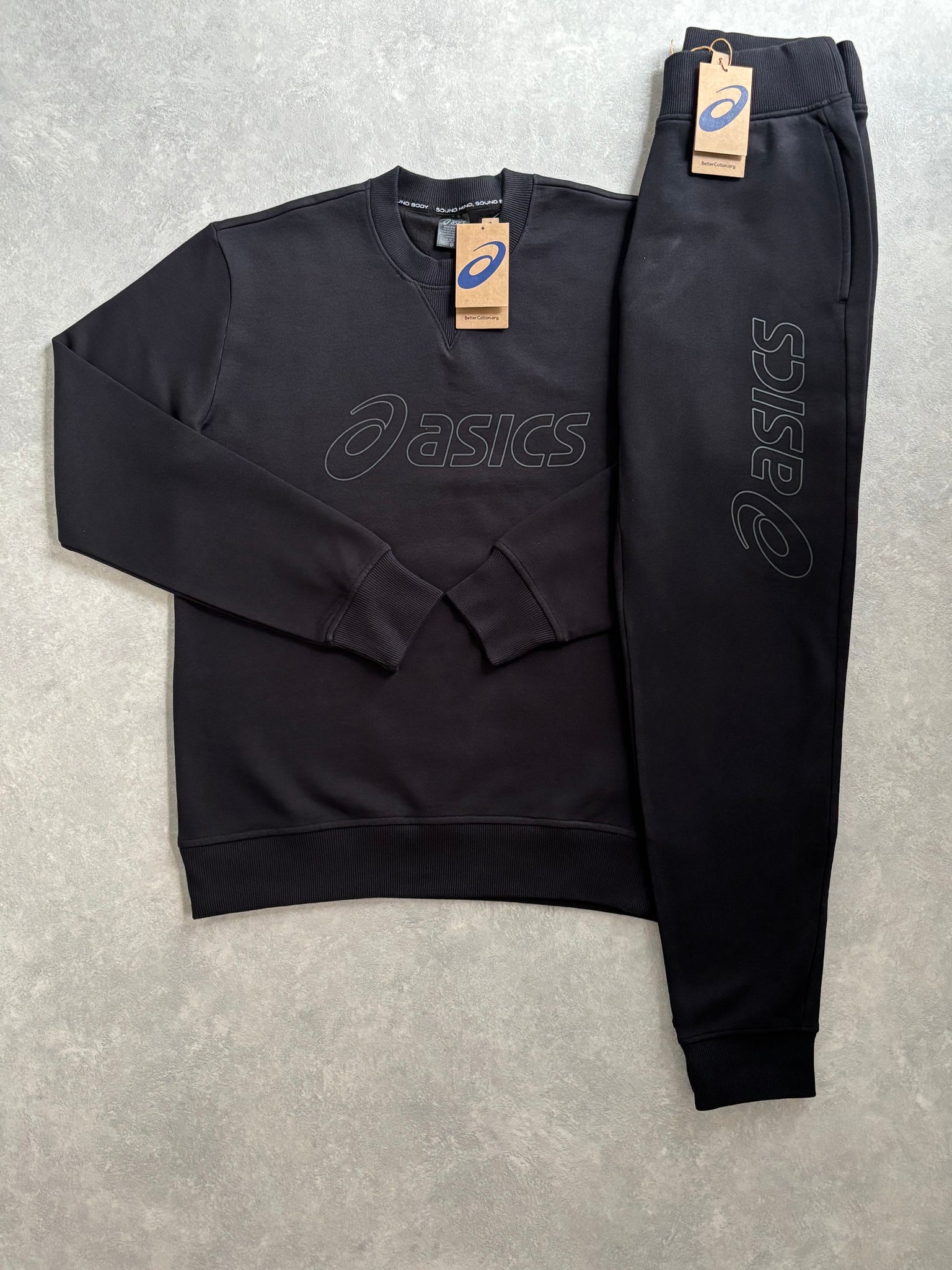 Asics Fleece Trainingspak Zwart